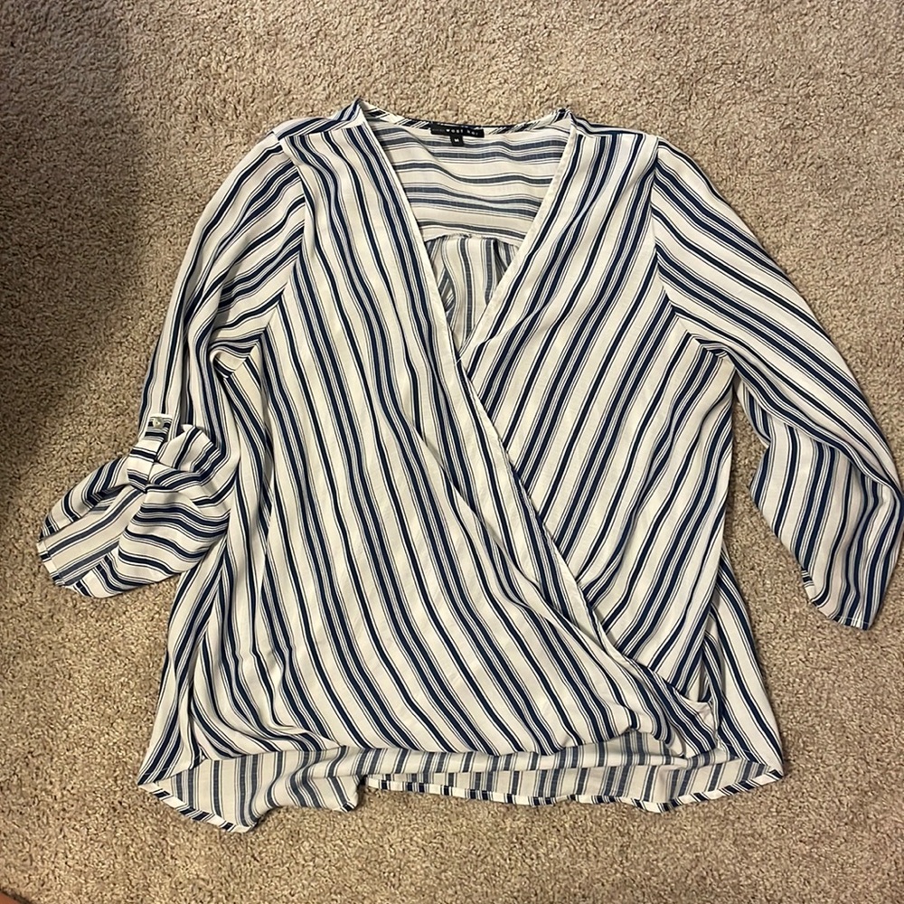 Blue & White summer work top